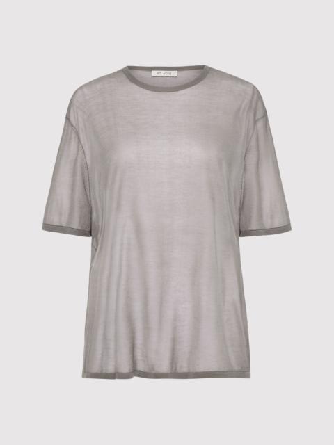 Sheer Oversized Tee - Smokey Olive