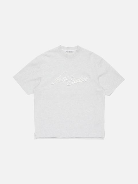 Acne Studios Logo t-shirt - Relaxed fit - Pale Grey Melange