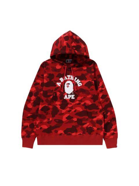 BAPE Color Camo College Pullover Hoodie 'Red'