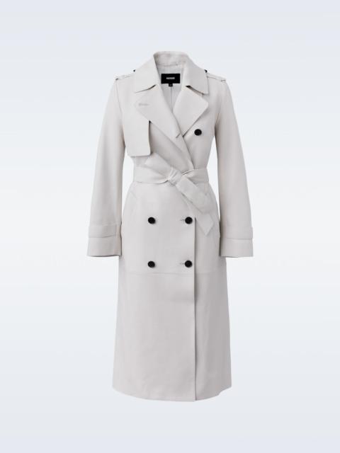 MACKAGE GAEL (R) Leather trench coat with belt