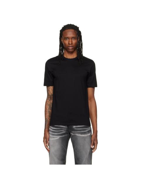 HUGO Black Slim-Fit Mercerized Cotton T-shirt