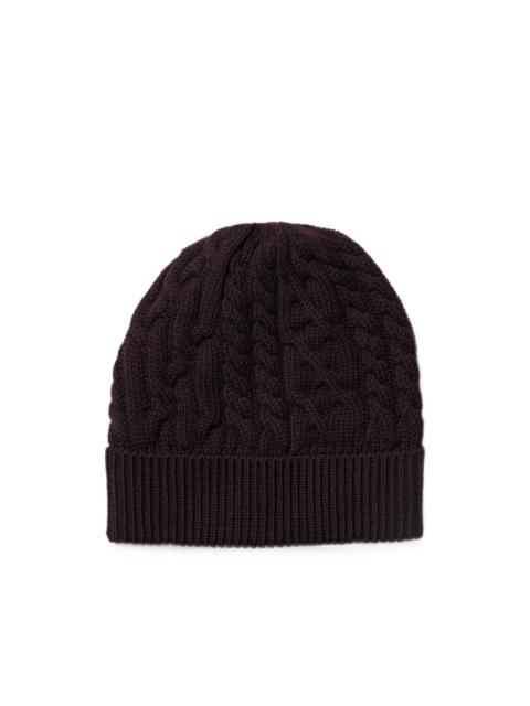 PESERICO cable-knit beanie hat