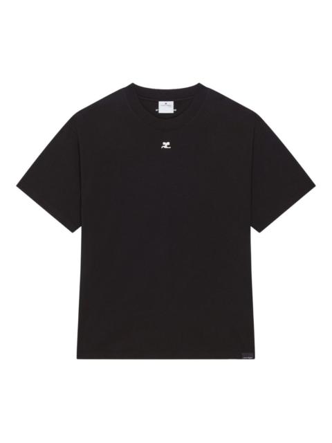 courrèges logo-embroidered short-sleeve T-shirt