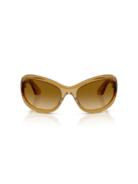 KHAITE 1967C Square-Frame Acetate Sunglasses yellow