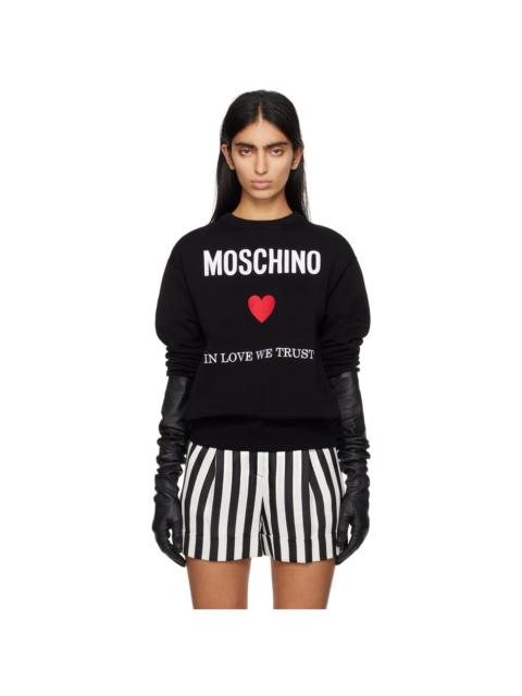 Moschino Black Embroidered Sweatshirt