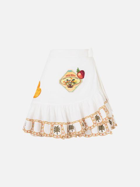 CAMILLA RUFFLE HEM WRAP SKIRT