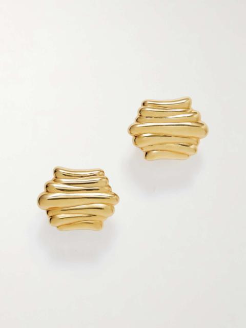 KHAITE Crema gold-plated earrings Gold