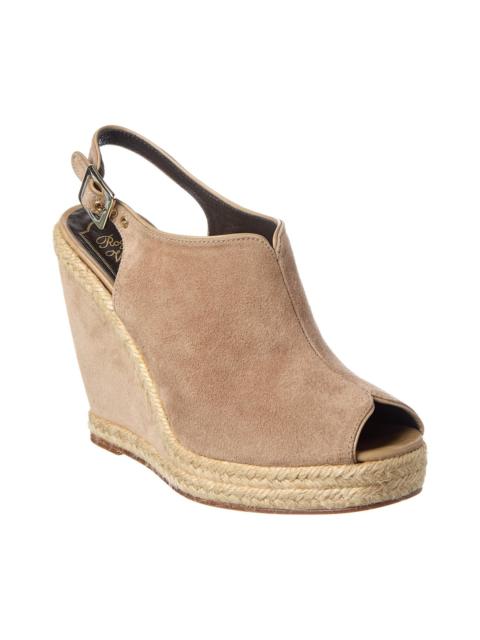 Roger Vivier Roger Vivier New Cordella Suede Wedge Sandal