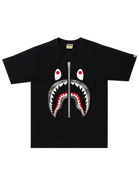 A BATHING APE® BAPE Color Camo Shark Tee 'Black/Grey'