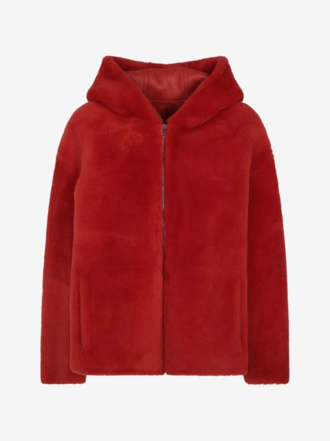 Yves Salomon hooded shearling jacket