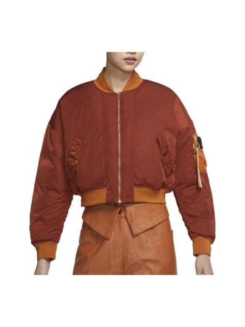 Jordan (WMNS) Air Jordan Flight Jacket 'Orange Brown' CW6449-832