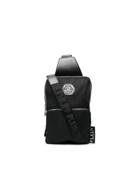 PHILIPP PLEIN Hexagon logo plaque shoulder bag