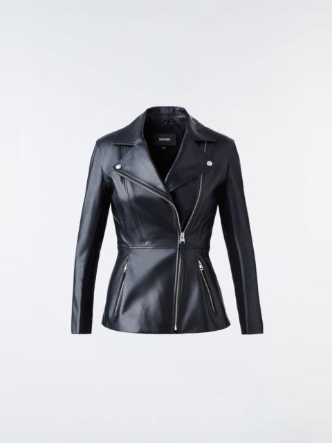 MACKAGE DAY Leather biker jacket with peplum