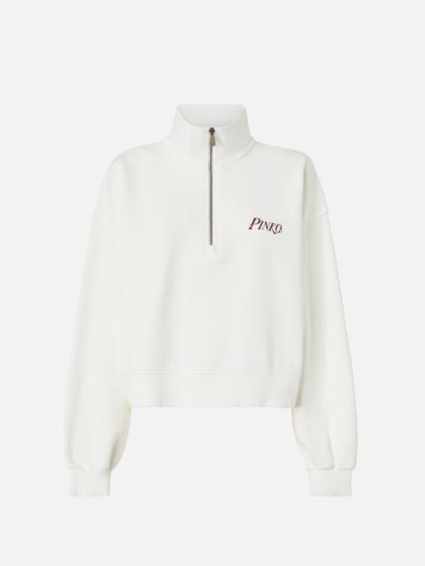 PINKO SWEATSHIRT WITH HEART AND PINKOTINI PRINT