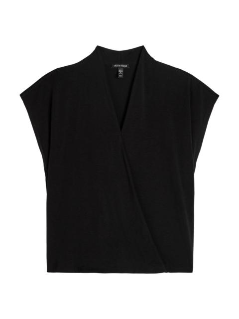 EILEEN FISHER Eileen Fisher Wrap-effect Jersey Blouse