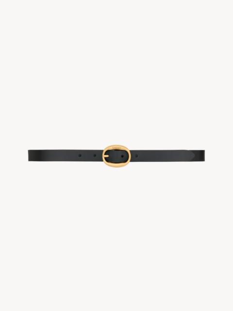 SAINT LAURENT OVAL BUCKLE BELT IN SMOOTH LEATHER