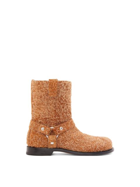 Loewe Campo Biker boot in brushed suede