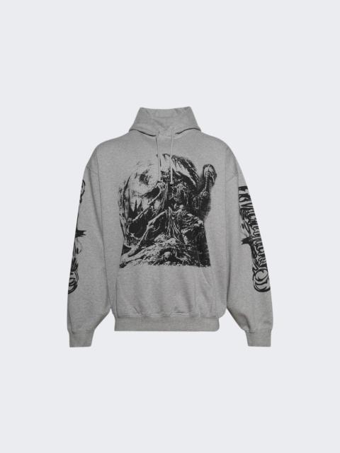 VETEMENTS Goth Oversized Hoodie Grey Melange