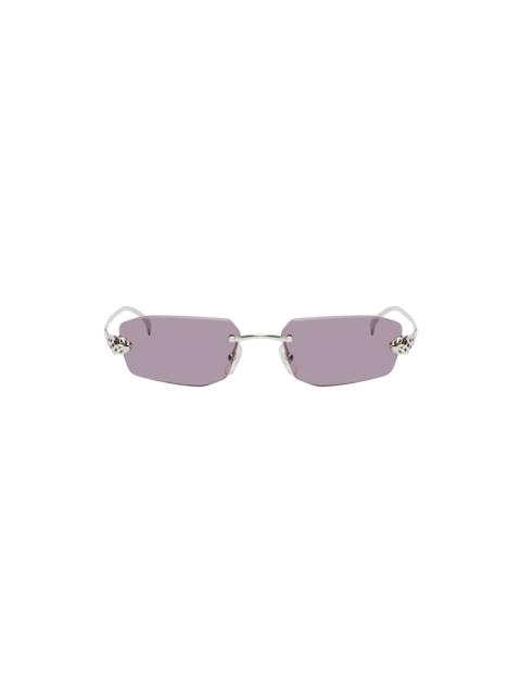 Cartier Silver 'Panthère de Cartier' Sunglasses