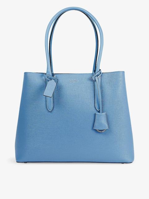 Smythson Panama Business grained-leather tote bag