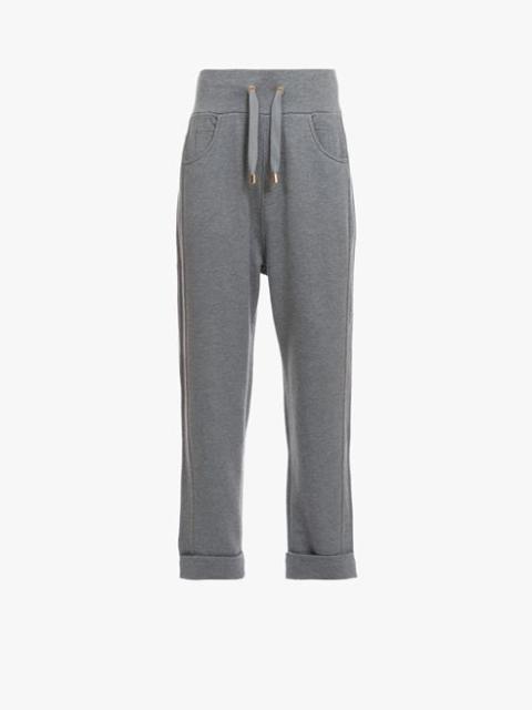 Balmain Heather gray cotton sweatpants