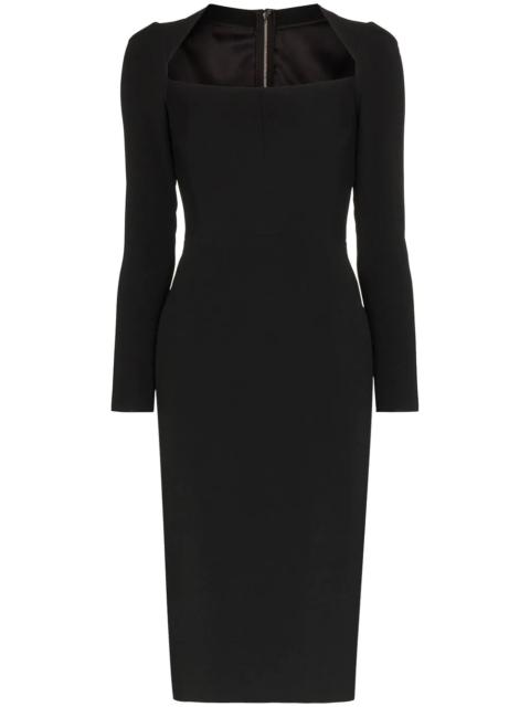 Dolce & Gabbana scoop neck fitted midi dress