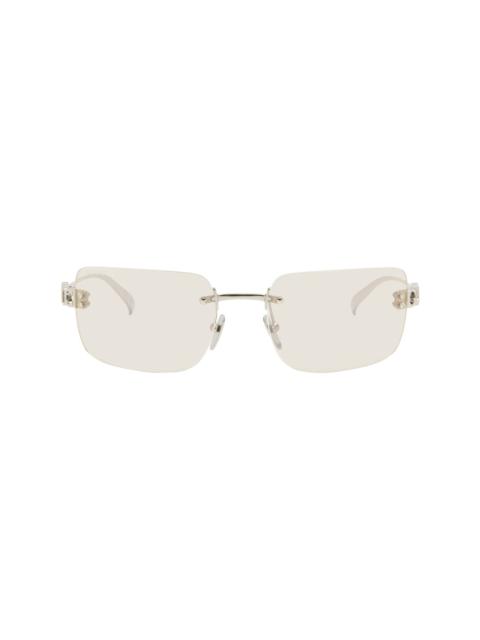 GUCCI Silver Frameless Square Sunglasses