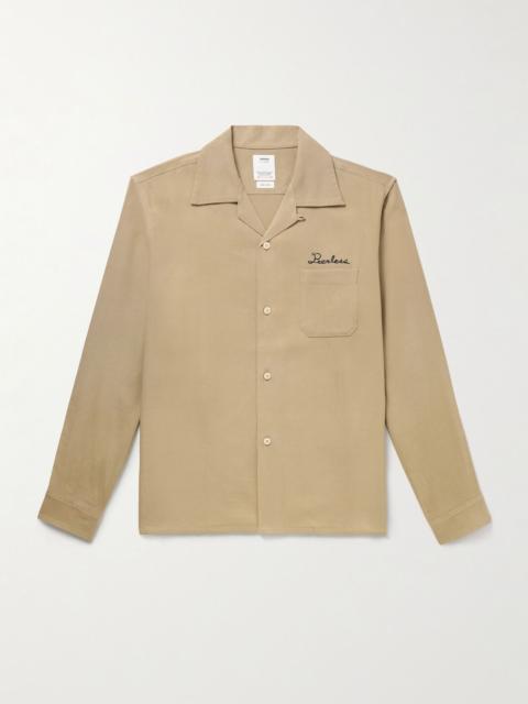 visvim Keesey Convertible-Collar Logo-Embroidered Woven Shirt Beige