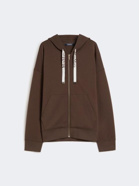 'S Max Mara Technical jersey zip-up sweatshirt - CHOCOLATE