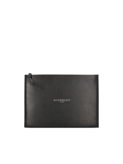 Givenchy large Antigona Stamped logo leather clutch bag