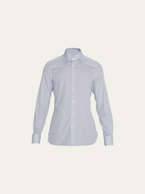 Men's Micro-Dot Long Sleeve Dress Shirt