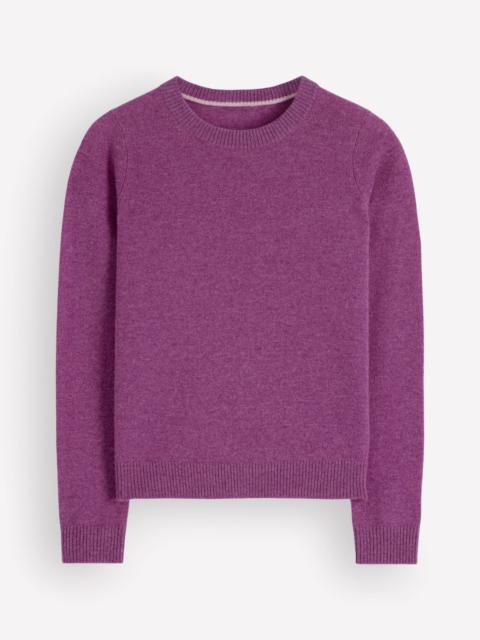 BODEN Elsie Cashmere Crew Sweater-Regal Purple