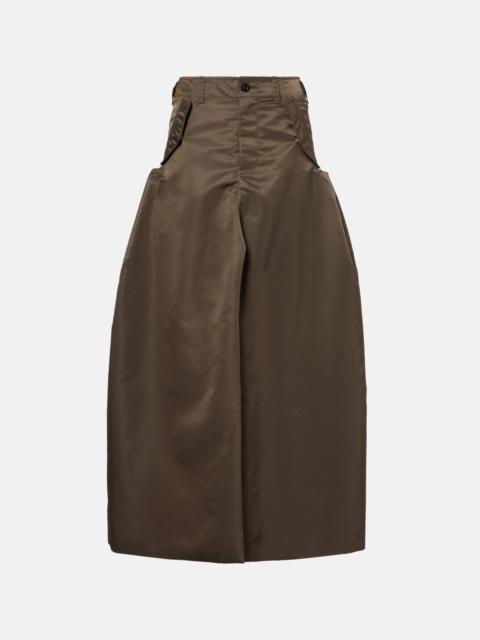 Twill maxi skirt