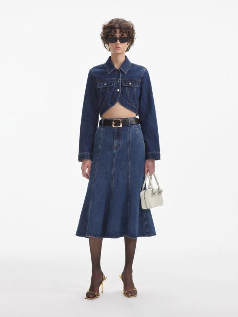 self-portrait Cropped Denim Jacket
