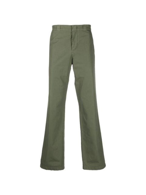 straight-leg cotton trousers