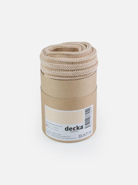 DEC-CAS-ECR Decka Cased Heavyweight Plain Socks - Ecru