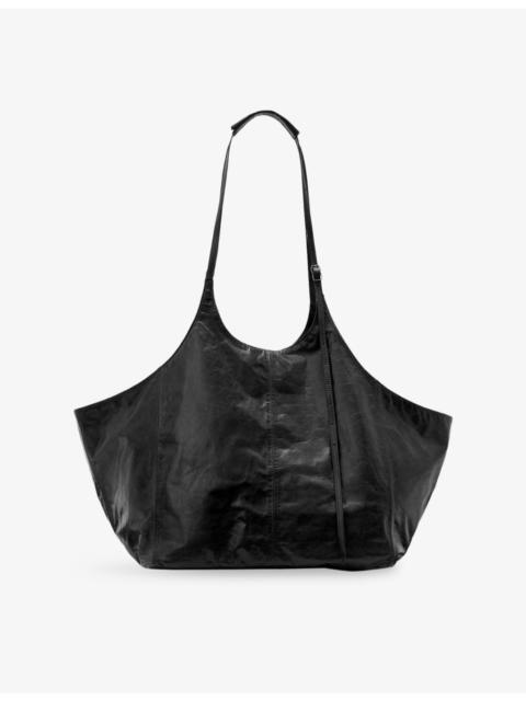 ALLSAINTS Siloh Oversized Leather Tote Bag