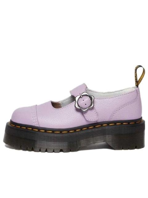 Dr. Martens (WMNS) Dr. Martens Addina Flower Buckle Leather Platform Shoes 'Lilac' 30805308