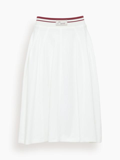 Marni High Waisted Midi Skirt in Lily White