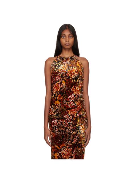 Dries Van Noten Black Printed Tank Top