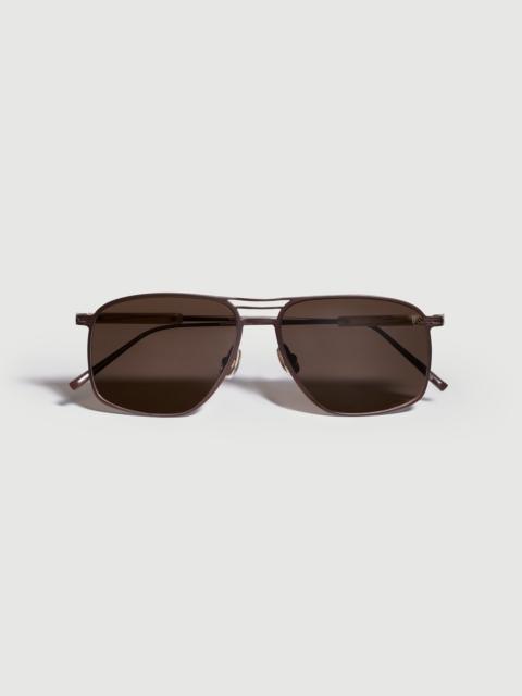 Brunello Cucinelli Rectangular titanium sunglasses