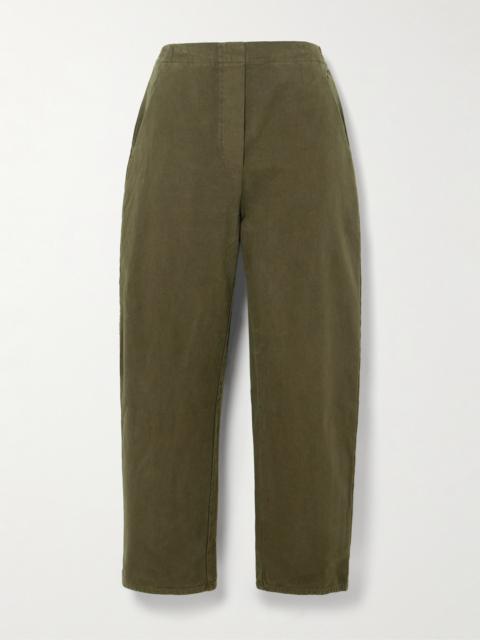 LESET Chloe Cotton-canvas Wide-leg Pants
