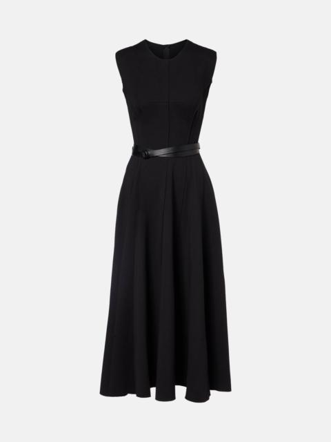 NORMA KAMALI Belted cotton-blend midi dress