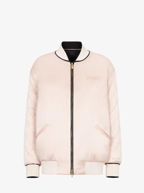 FENDI Pink silk bomber jacket