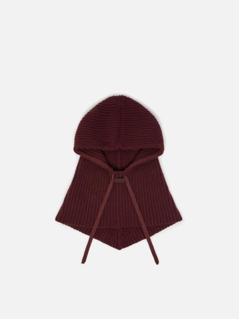 PINKO RIBBED BALACLAVA WITH DRAWSTRING