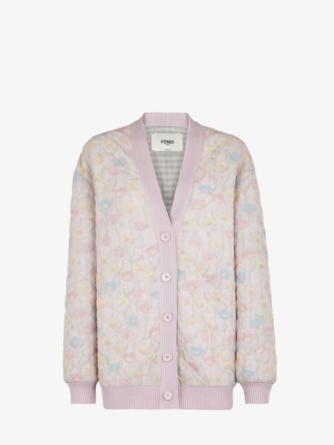 FENDI Pink quilted fabric blouson jacket