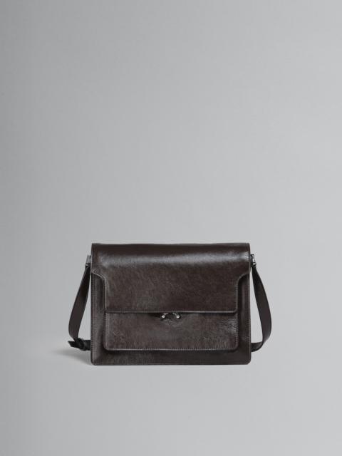Marni TRUNK SOFT LARGE BAG IN BROWN LEATHER