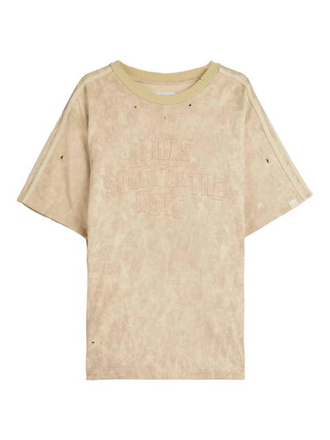 adidas Originals Men's adidas x SFTM ADI006 Logo-Embroidered Cotton Crewneck T-Shirt - Clay Savannah