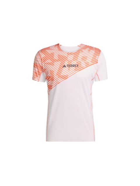 adidas adidas Terrex Techrock Pro Tee White Semi Impact Orange