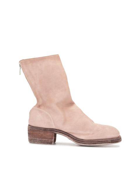 Guidi suede zip-up ankle boots
